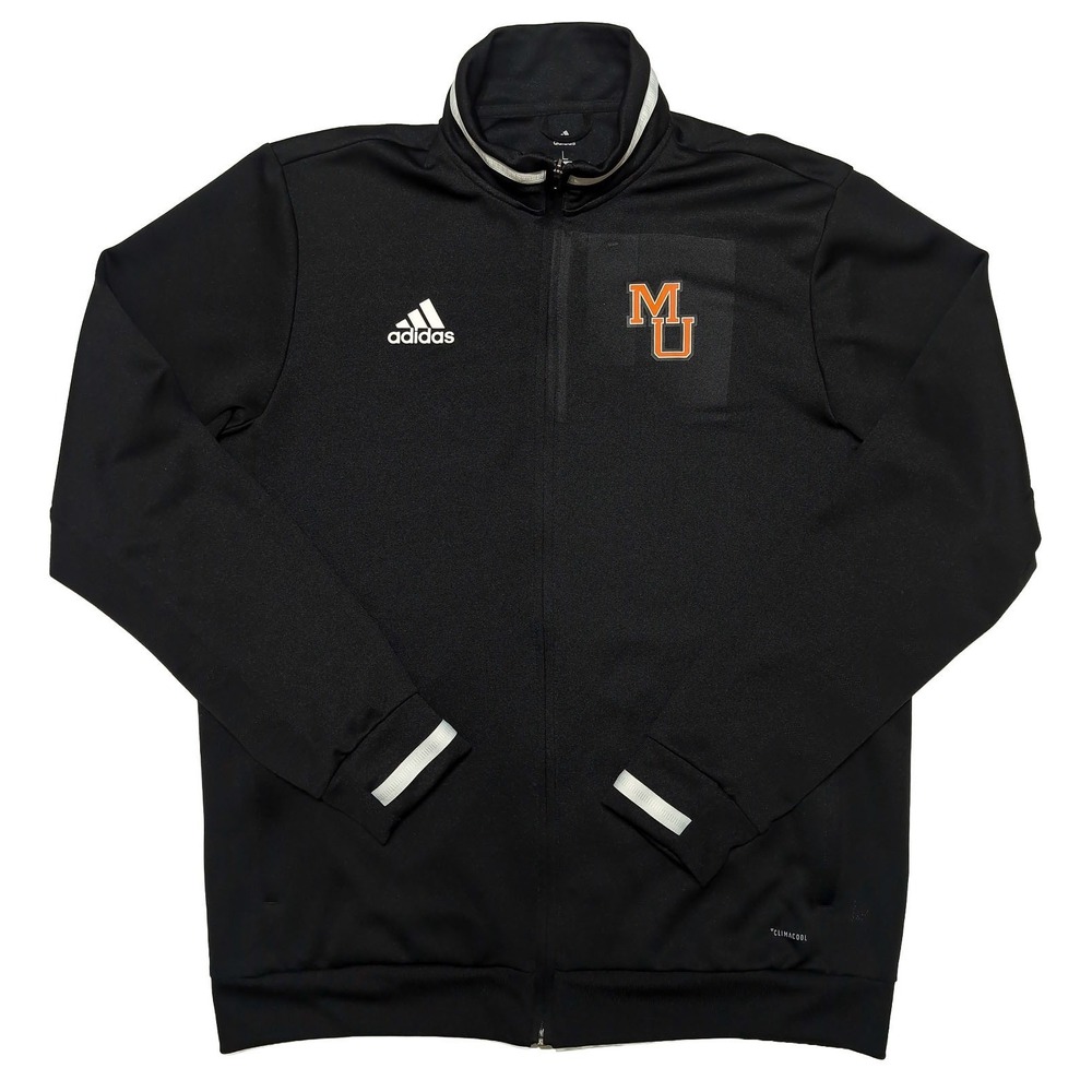 ADIDAS Mercer University Bears Full Zip Jacket Windbreaker Black Large L